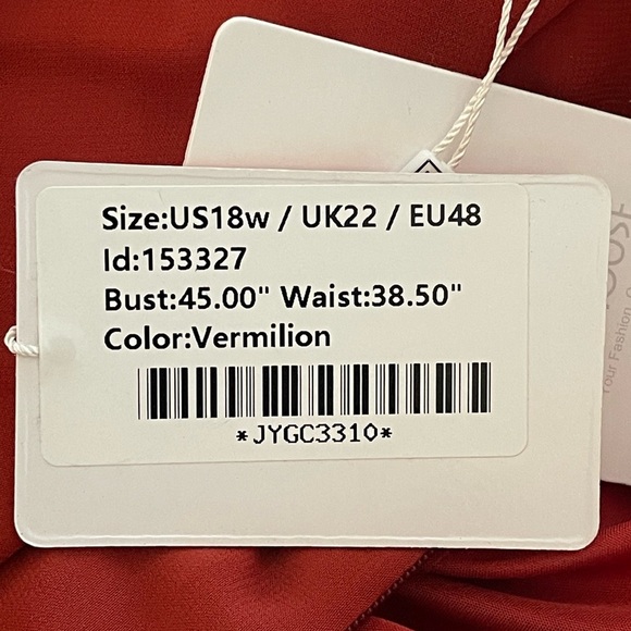 JJ’s House Vermilion Dress Size 18W
Bust 45” Waist 38.50” - Picture 11 of 15